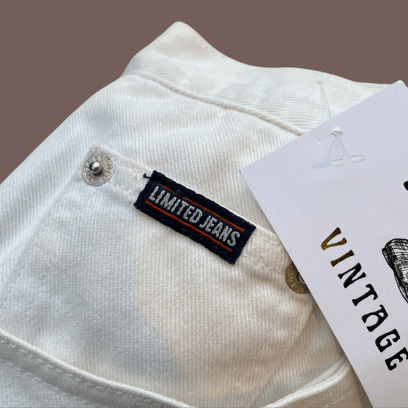 Limited Jeans Mini Skirt | White Lace-Up | Size 14 | Vintage - Picture 3 of 5